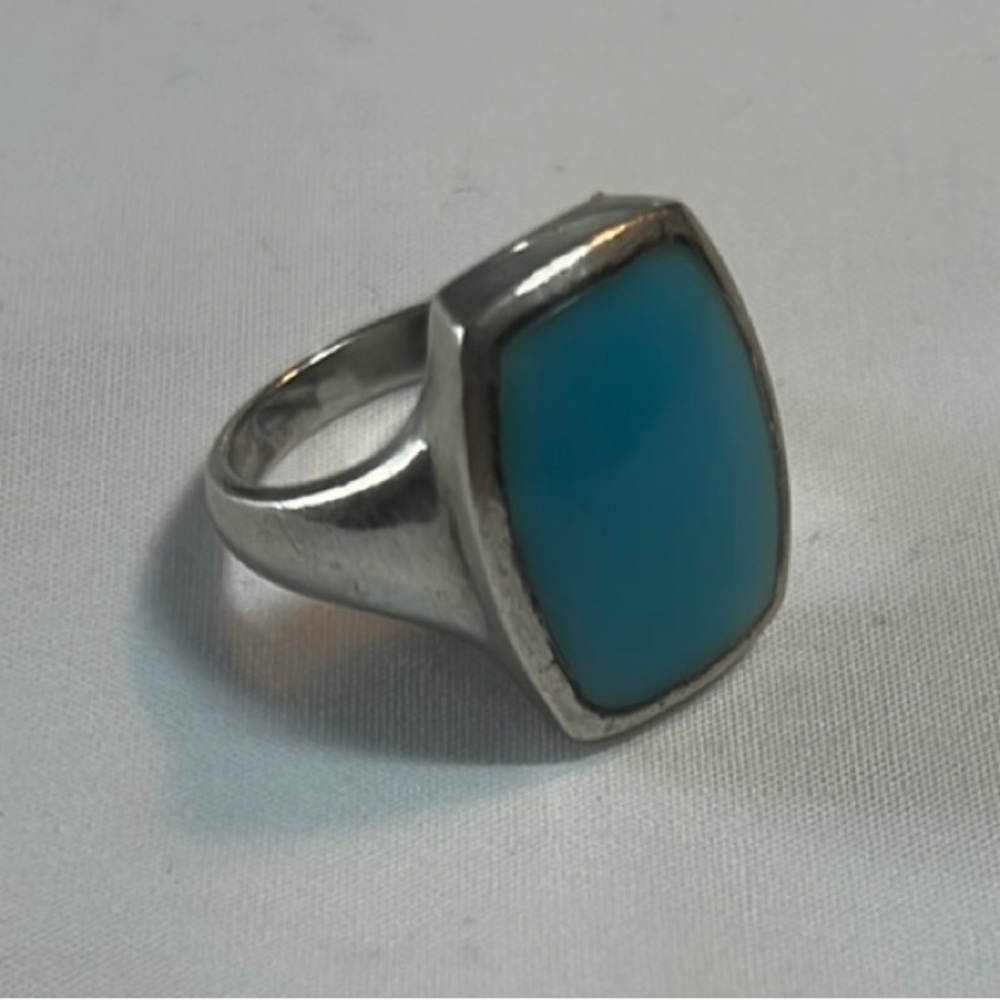 Silver Ring with Blue Stone